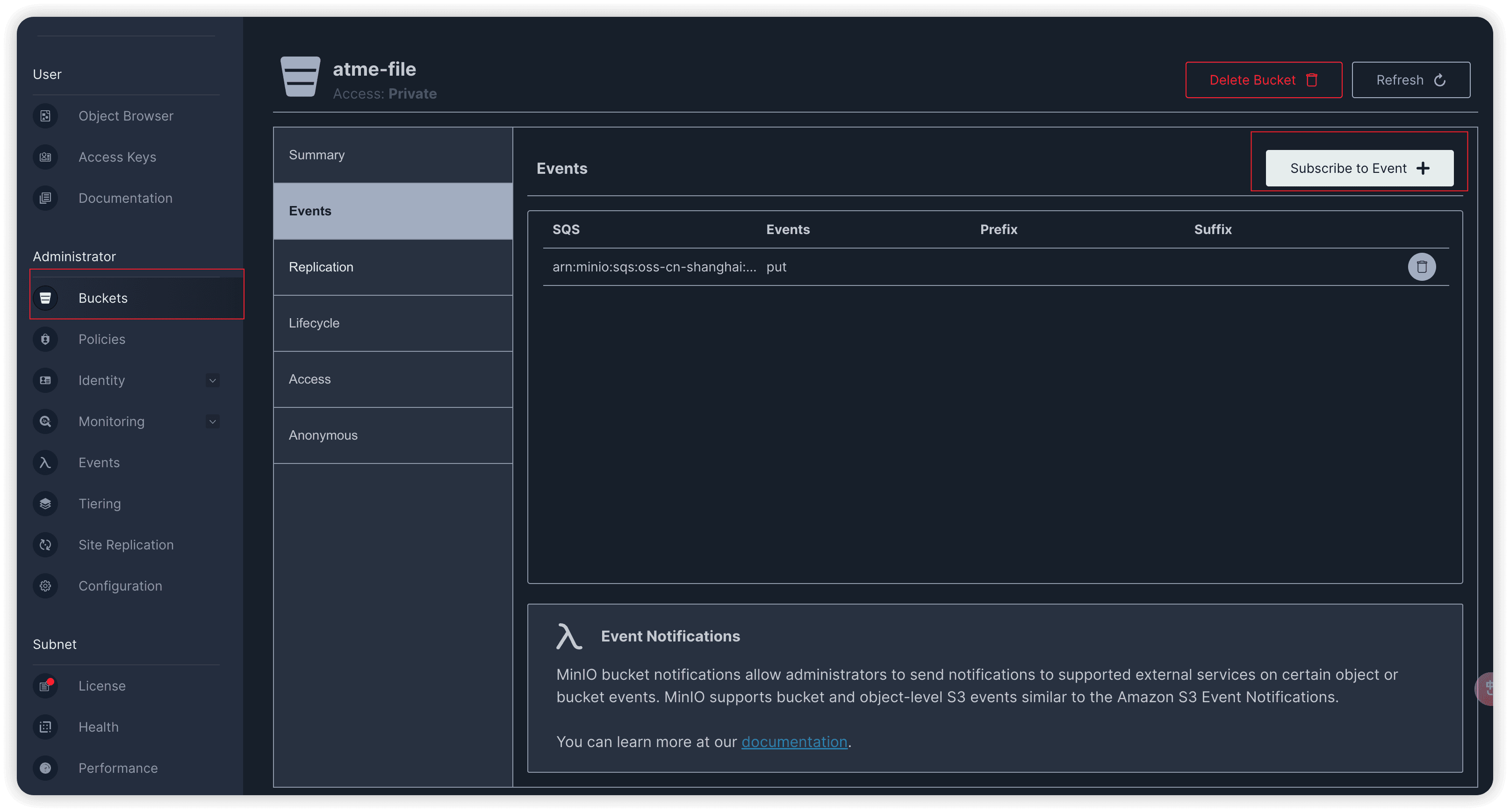 minio-webhook-subscribe