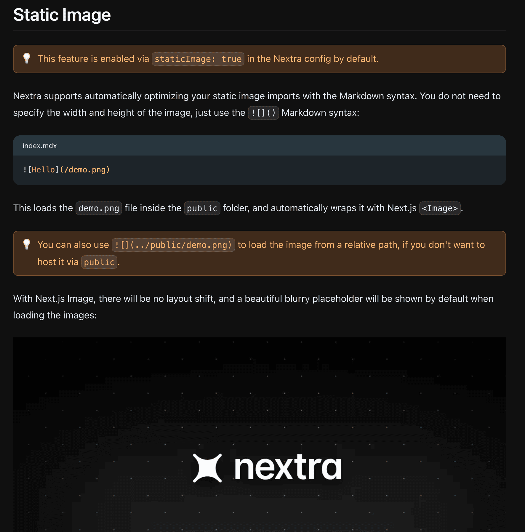 nextra_static